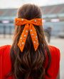 Brianna Cannon Clemson Bow Barrette - Orange Hot on Sale