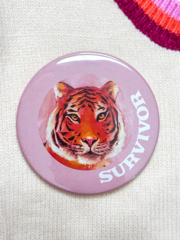 Tiger Magnet Button - Survivor Fashion