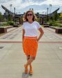 Tigertown Toile Teri Skirt - Orange Hot on Sale