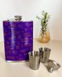 Tigertown Toile Flask Set - Purple Online Sale