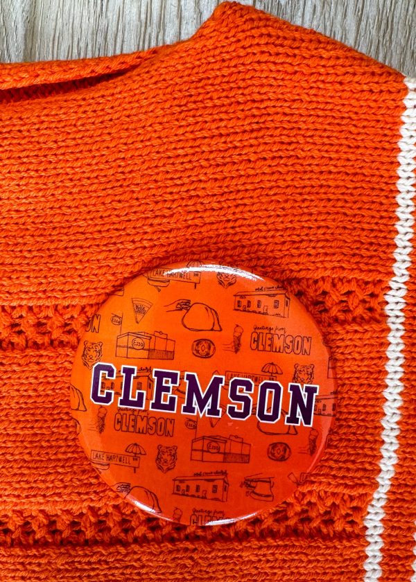 Tigertown Toile - Clemson Button Online Hot Sale